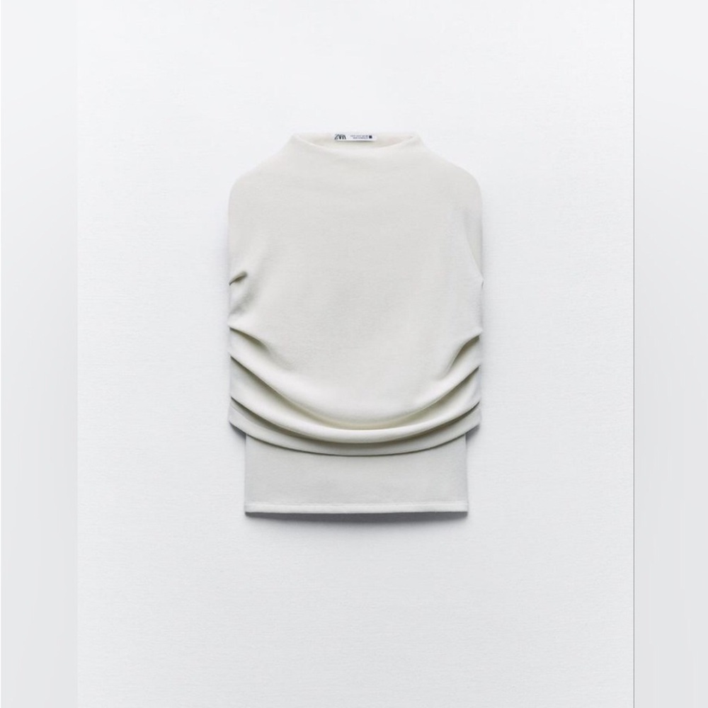 ISO: Zara Soft draped top in Ecru